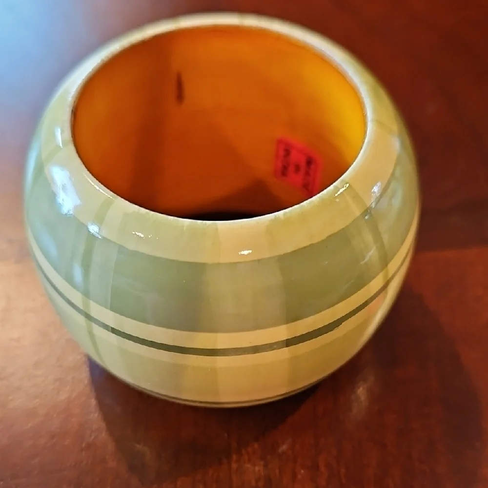 Vintage Plaid Wooden Napkin Rings - Set of 4, Made in India (Set #1)